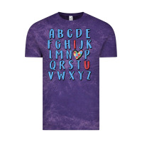 Cloud Purple alphabet autism awareness Vintage Tee - MaliasSmallBusiness