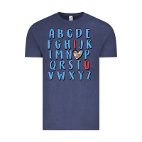 Vintage Denim alphabet autism awareness Vintage Tee - MaliasSmallBusiness