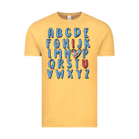 Vintage Mustard alphabet autism awareness Vintage Tee - MaliasSmallBusiness