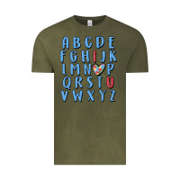 Vintage Olive alphabet autism awareness Vintage Tee - MaliasSmallBusiness