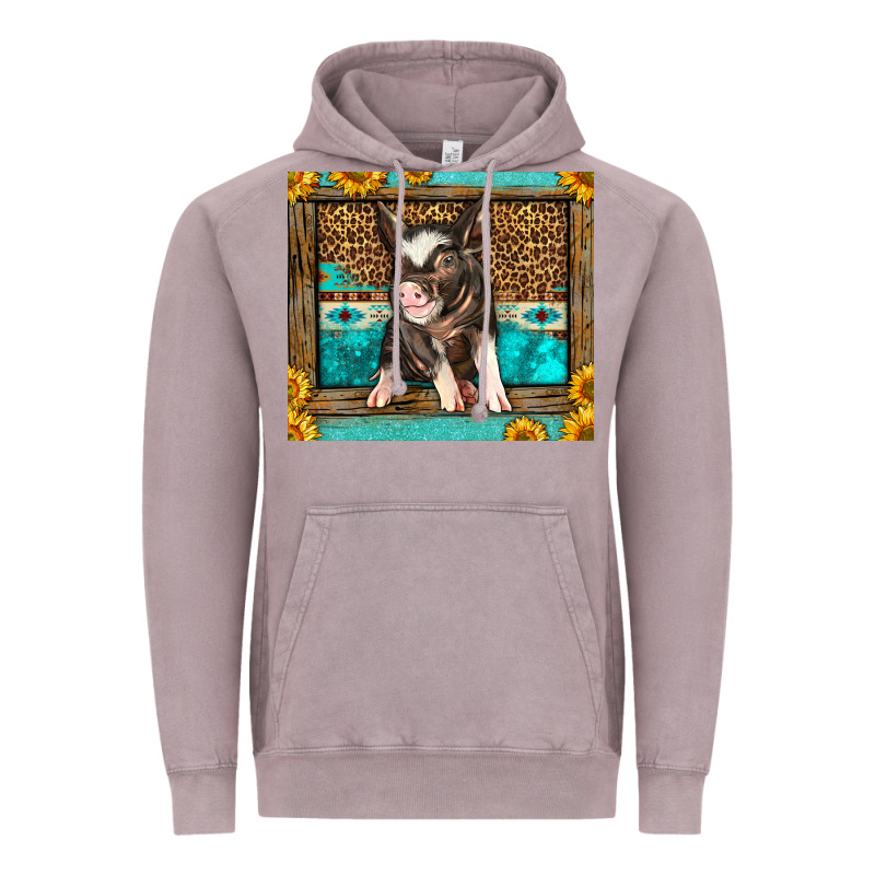 Western Cute Pig Vintage Hoodie by LillyAllenDesigns | Teevron