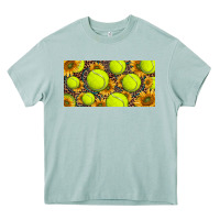 Arona tennis ball with sunflower and racket  licence plato Heavy Core Tee - BarkalooDesign