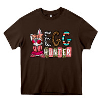 Chocolate Brown Egg Hunter Heavy Core Tee - CowhideDigitalArt