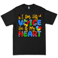 Black i am his voice he is my heart Premium Tee - JahusDesignShop