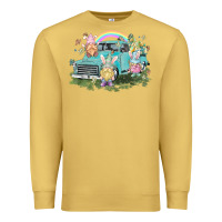 Antique Gold Easter gnomies with truck Easter Day Premium Sweatshirt - HowdyJamesFarm