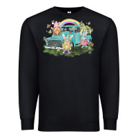 Black Easter gnomies with truck Easter Day Premium Sweatshirt - HowdyJamesFarm