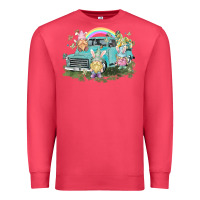 Cardinal Easter gnomies with truck Easter Day Premium Sweatshirt - HowdyJamesFarm