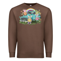 Chestnut Easter gnomies with truck Easter Day Premium Sweatshirt - HowdyJamesFarm