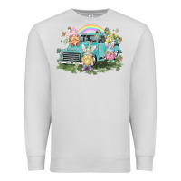Dove Grey Easter gnomies with truck Easter Day Premium Sweatshirt - HowdyJamesFarm