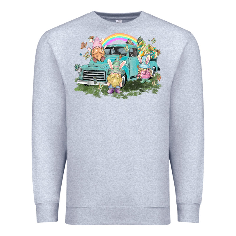 Easter Gnomies With Truck Easter Day Premium Sweatshirt by HowdyJamesFarm | Teevron