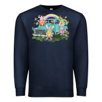 Navy Easter gnomies with truck Easter Day Premium Sweatshirt - HowdyJamesFarm