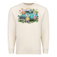 Sandshell Easter gnomies with truck Easter Day Premium Sweatshirt - HowdyJamesFarm