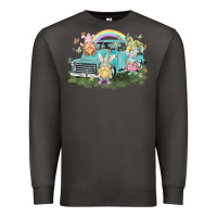 Smoke Easter gnomies with truck Easter Day Premium Sweatshirt - HowdyJamesFarm