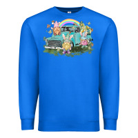 True Royal Easter gnomies with truck Easter Day Premium Sweatshirt - HowdyJamesFarm