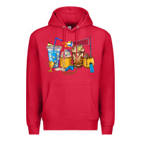 Cardinal Volleyball coffee cups Premium Hoodie - HowdyJamesFarm