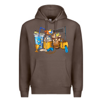 Coffee Volleyball coffee cups Premium Hoodie - HowdyJamesFarm