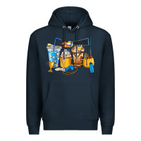 Navy Volleyball coffee cups Premium Hoodie - HowdyJamesFarm