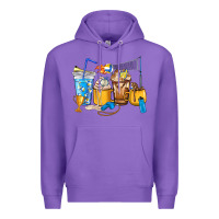 Purple Volleyball coffee cups Premium Hoodie - HowdyJamesFarm