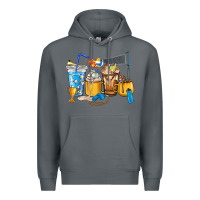 Rock Volleyball coffee cups Premium Hoodie - HowdyJamesFarm