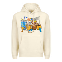 Sandshell Volleyball coffee cups Premium Hoodie - HowdyJamesFarm