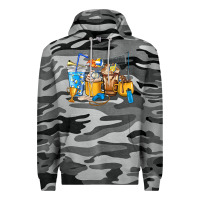 Slate Camo Volleyball coffee cups Premium Hoodie - HowdyJamesFarm