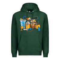 Sports Green Volleyball coffee cups Premium Hoodie - HowdyJamesFarm