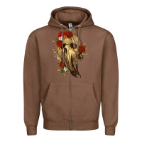 Chestnut Ghost Skeleton Zipper Hoodie - RanaPortraitStore