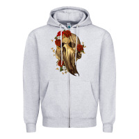 Heather Grey Ghost Skeleton Zipper Hoodie - RanaPortraitStore