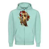 Seafoam Ghost Skeleton Zipper Hoodie - RanaPortraitStore