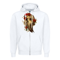 White Ghost Skeleton Zipper Hoodie - RanaPortraitStore