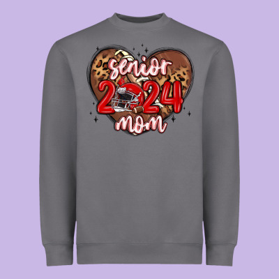 Senior 2024 Mom Football Heavyweight Sweatshirt Designed By Maliassmallbusiness