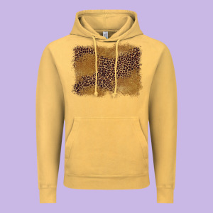 Leopard Background Vintage Hoodie Designed By Barkaloodesign