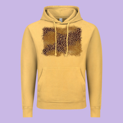 Leopard Background Vintage Hoodie Designed By Barkaloodesign