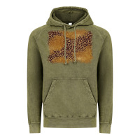 Vintage Olive leopard background Vintage Hoodie - BarkalooDesign