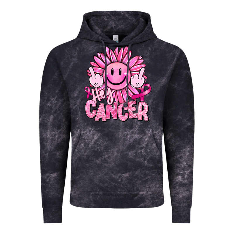 Hey Cancer Smiley Face Breast Cancer Vintage Hoodie by RanaPortraitStore | Teevron