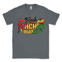 Charcoal Heather black teacher magic juneteenth Classic Tee - MaliasSmallBusiness
