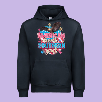 American Heart Southern Soul 4th Of July Urban Hoodie Designed By Fadigitalartstudio