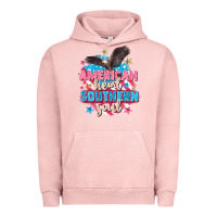 Pigment Salmon American heart southern soul 4th of july Urban Hoodie - FaDigitalArtStudio