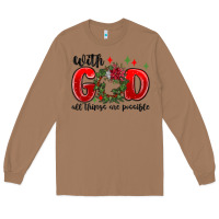 Toasted Coconut with god all things are possible Long Sleeve Tee - MaliasSmallBusiness