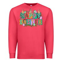 Cardinal Happy Easter with plate letters Easter Day Premium Sweatshirt - HowdyJamesFarm