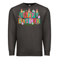 Smoke Happy Easter with plate letters Easter Day Premium Sweatshirt - HowdyJamesFarm