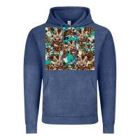 Vintage Denim western cowhide sunflower baby cow Vintage Hoodie - BarkalooDesign