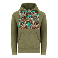 Vintage Olive western cowhide sunflower baby cow Vintage Hoodie - BarkalooDesign