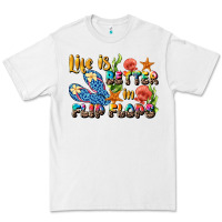 White life is better in flip flops summer Premium Tee - JahusDesignShop