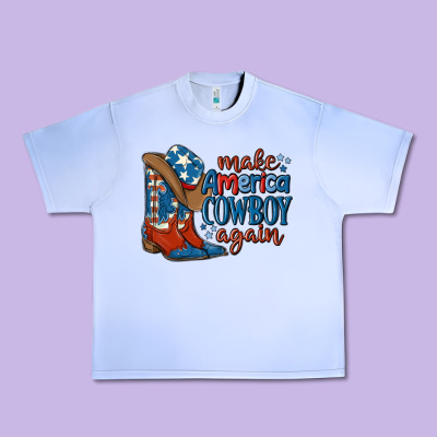 Make America Cowboy Again Urban Heavy Tee Designed By Maliassmallbusiness