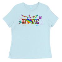 Baby Blue lgbtq hope  libbey glass Ladies Tee - HRA Design Shop