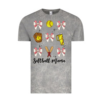 Cloud Rock softball coquette bow Vintage Tee - JahusDesignShop