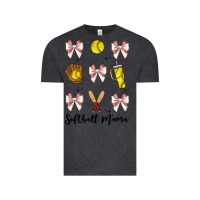 Vintage Black softball coquette bow Vintage Tee - JahusDesignShop