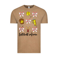 Vintage Coffee softball coquette bow Vintage Tee - JahusDesignShop