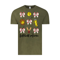 Vintage Olive softball coquette bow Vintage Tee - JahusDesignShop